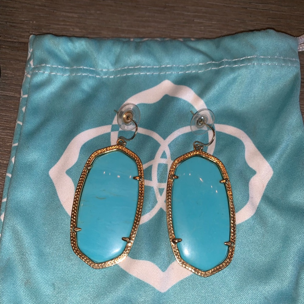 Kendra Scott turquoise/gold earrings